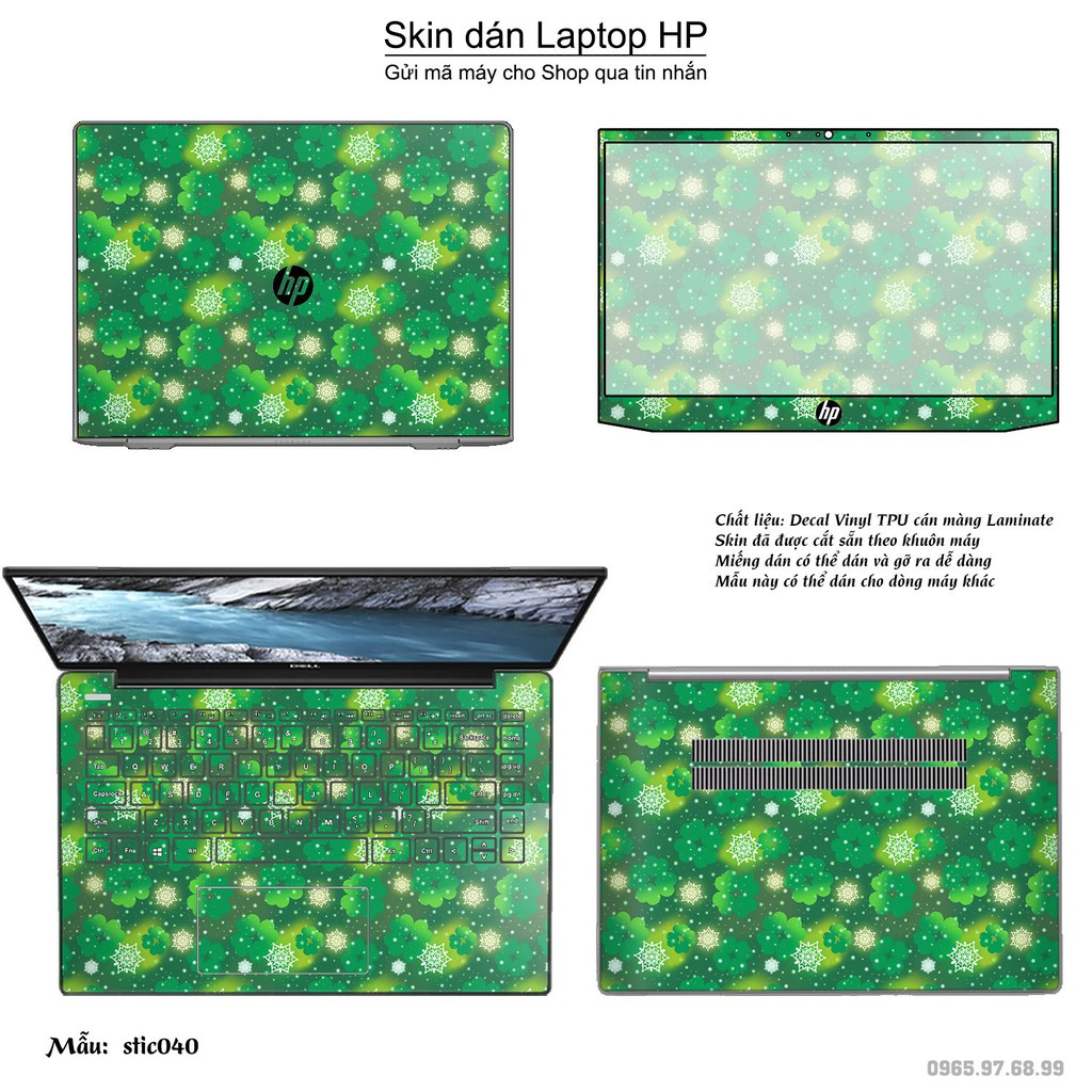 Skin dán Laptop HP in hình Hoa văn sticker _nhiều mẫu 7 (inbox mã máy cho Shop)