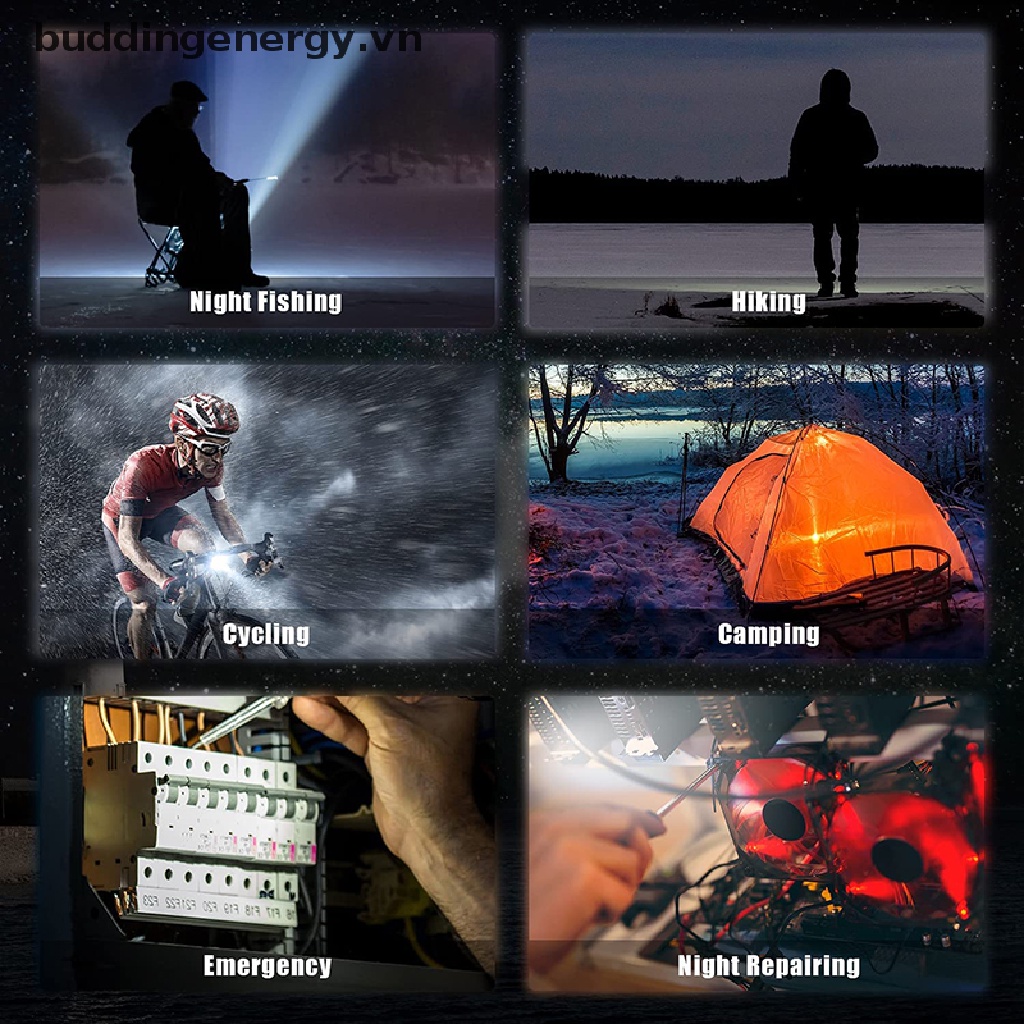 {BUDDI} Móc Khóa Đèn Pin LED USB Nhỏ Gọn Dùng Khi Đi Cắm Trại Ngoài Trời {BUDDI}