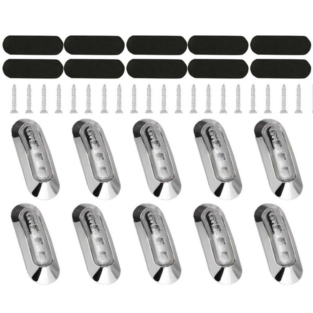 VANES1 Đèn LED Tín Hiệu 4 SMD Màu Hổ Phách Gắn Hông Xe Tải / Tàu Thuyền