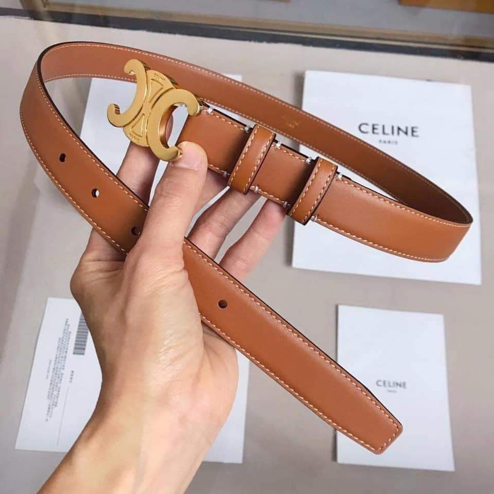 Thắt lưng nữ dây mềm, Belt Lưng Da Bò Mặt Vàng