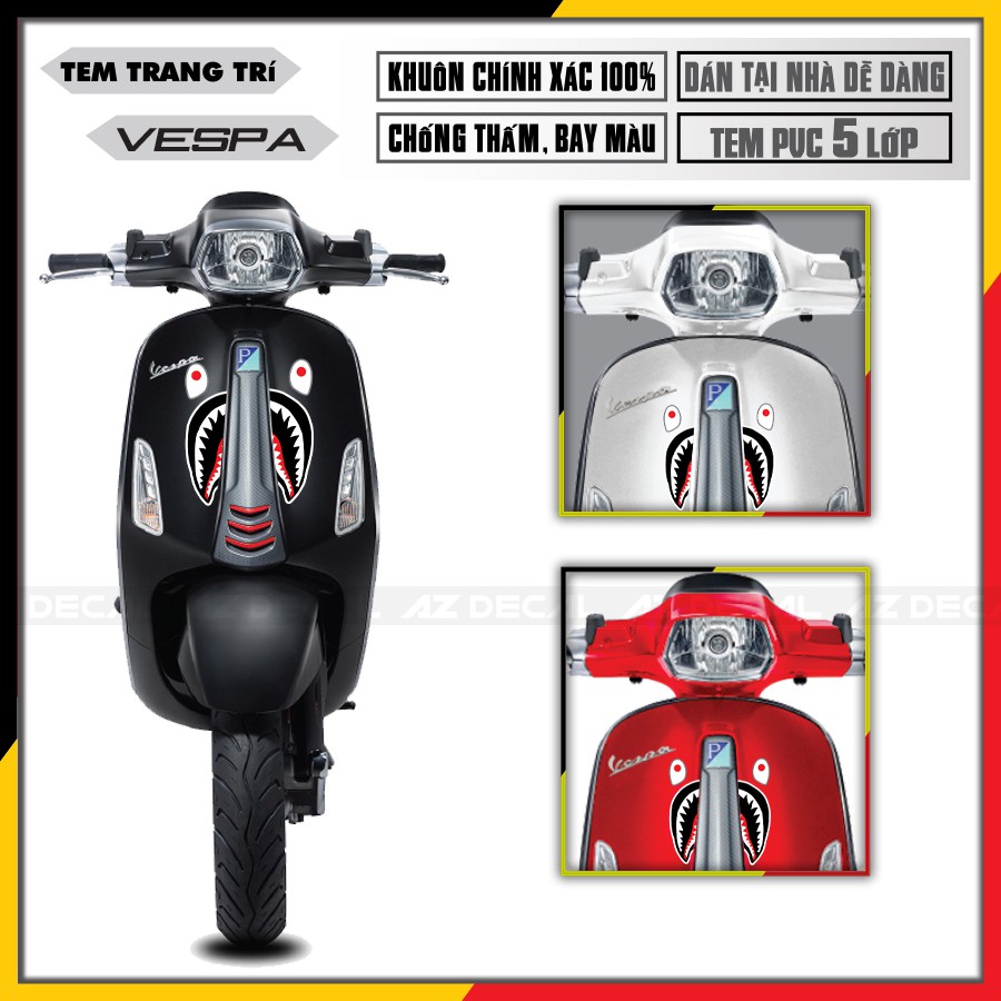 Tem Xe Vespa Mẫu Thrasher | VP22 | Tem Rời Cho Dòng Xe Vespa, Chất Liệu Decal Cao Cấp