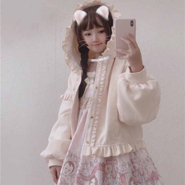 [có sẵn] Áo khoác Lolita nỉ bông | BigBuy360 - bigbuy360.vn