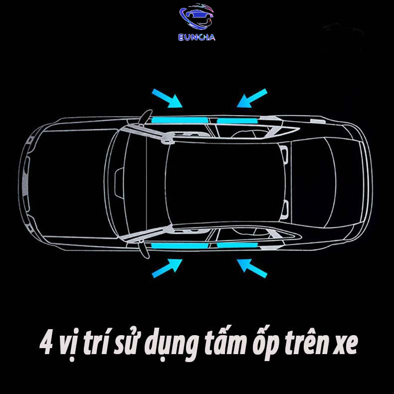 Bộ 5 miếng nẹp cao su bậc cửa và nẹp cốp chống xước bậc cửa ô tô, xe hơi