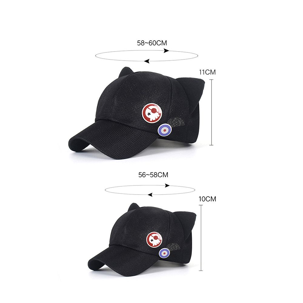 Mũ lưỡi trai phối tai thoáng khí dễ thương thời trang mùa hè