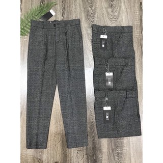 Quần baggy vải kẻ (Ảnh thật)