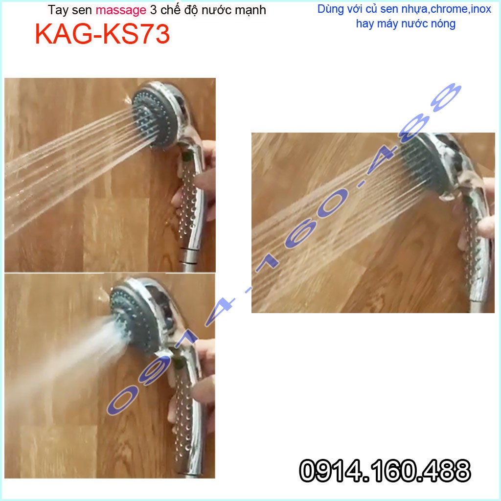 Vòi sen tắm cao cấp KAG-KS73 trọn bộ có dây, Best Sales shower head vòi hoa sen tia nước mạnh sử dụng tốt