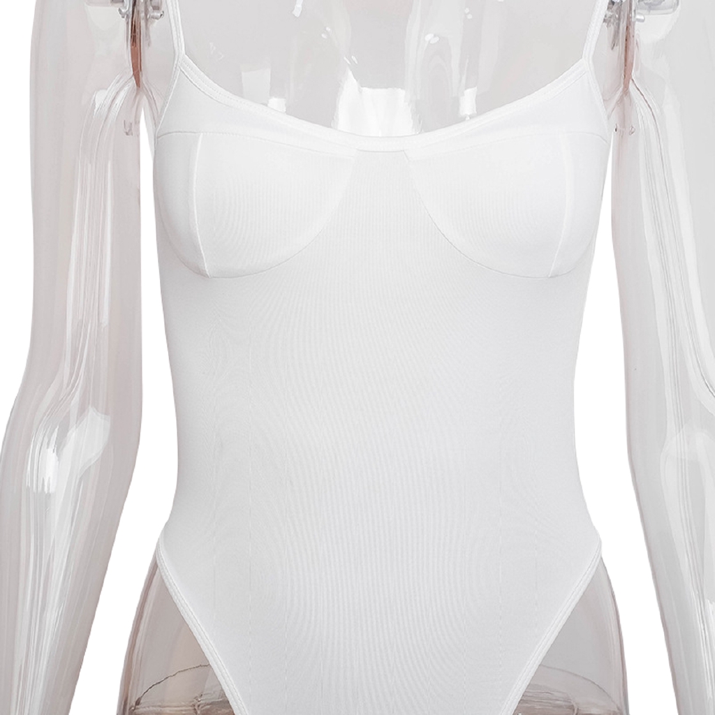 Bộ áo liền quần dáng ôm hai dây màu trơn phong cách Ý thời trang cho nữ