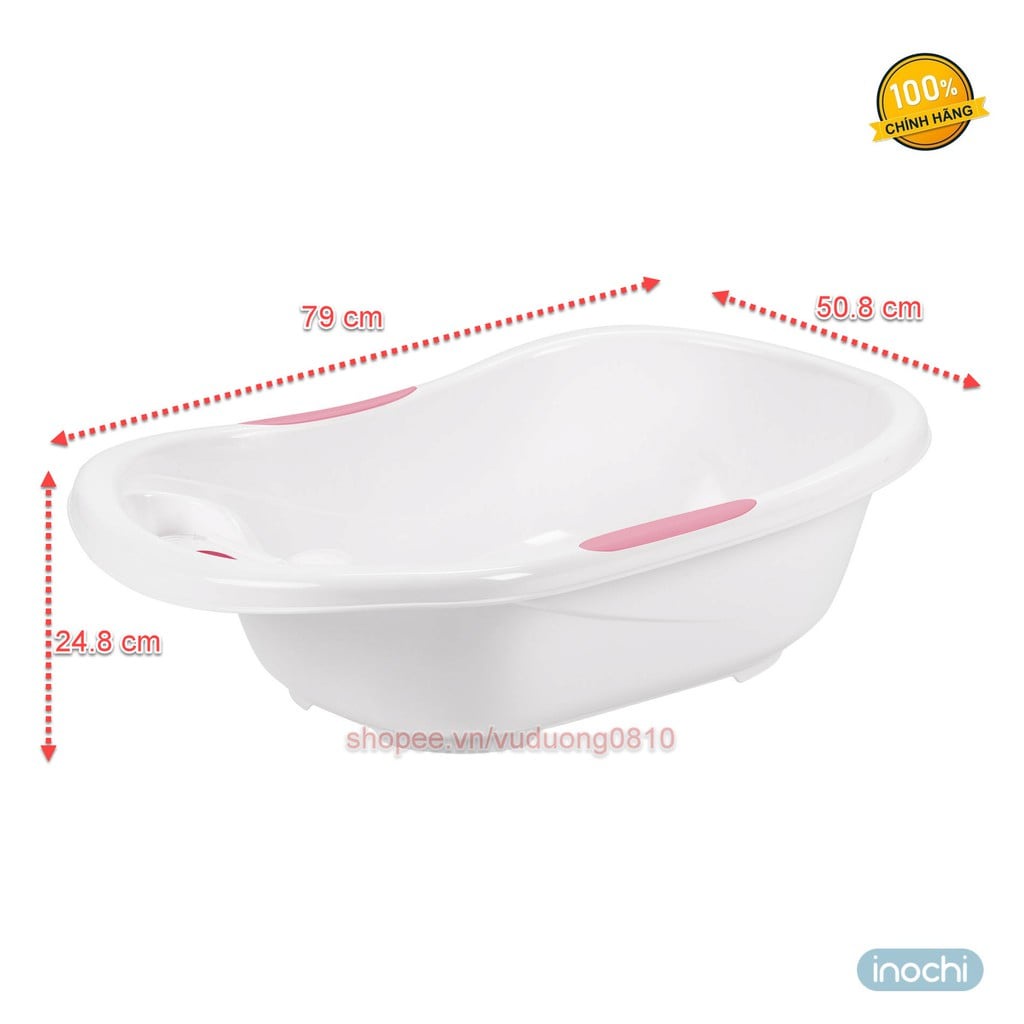 Bộ Chậu Tắm Cho Bé Notoro Nhật Bản Loại Lớn - Thiết Kế Rộng Có Tay Nắm Và Tựa Chống Trượt Giúp Bé Thoải Mãi Vẫy Vùng (ti