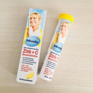 Viên sủi Bổ Sung Zink + C Mivolis ( hộp 20 viên)