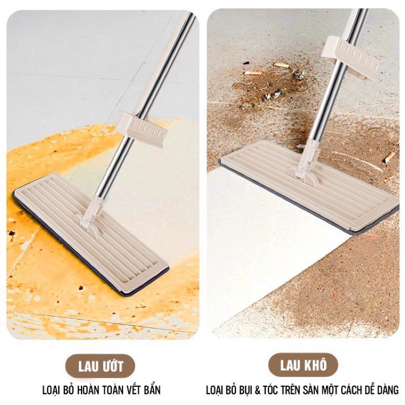 Cây lau nhà tự vắt thông minh, xoay 360 độ, tiết kiệm thời gian