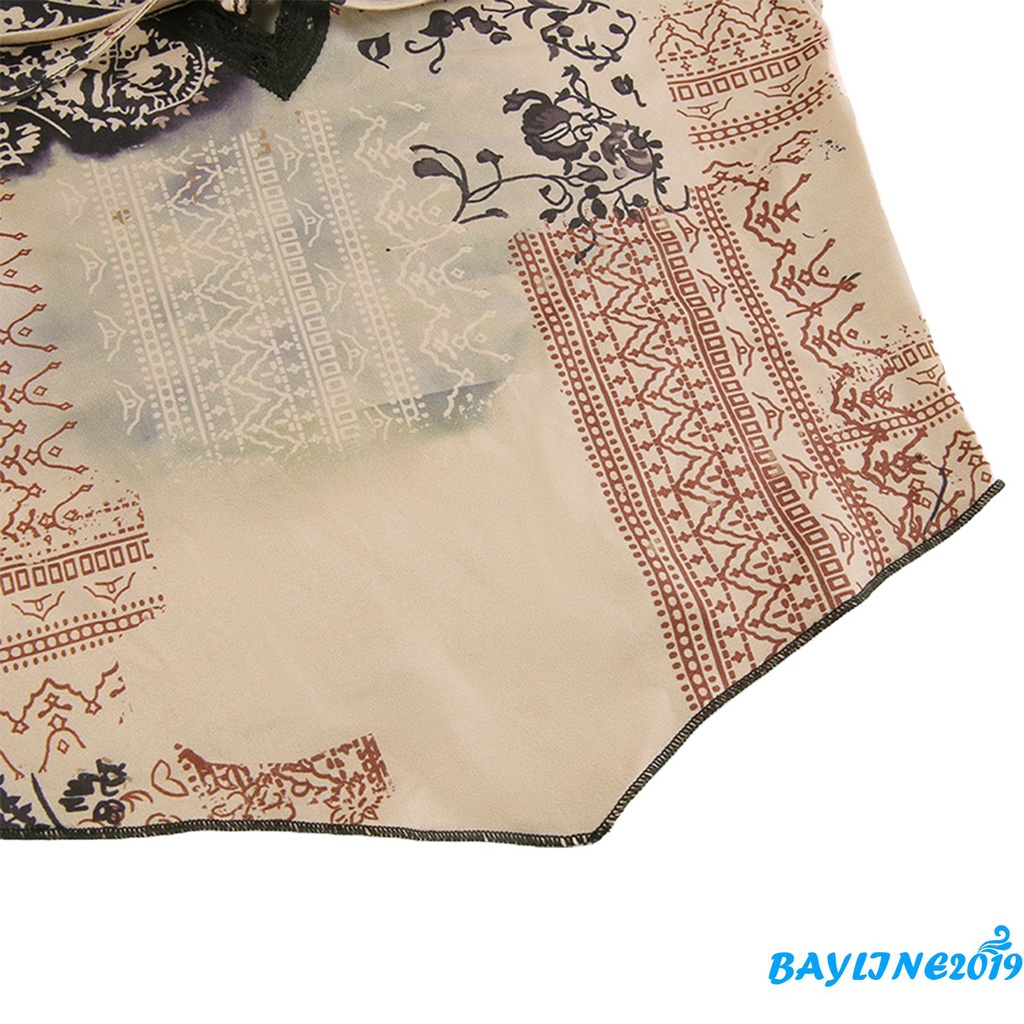 Áo thun lửng tay dài cổ V họa tiết thời trang cho nữ