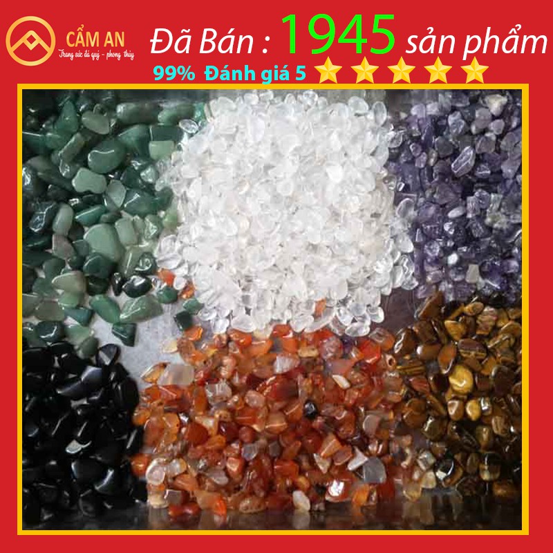 100G Đá Vụn Tự Nhiên Đã Mài Bóng Đủ Màu Sắc - Đồ Trang Trí - Đồ Phong Thuỷ - hàng đẹp sạch - Cẩm AN