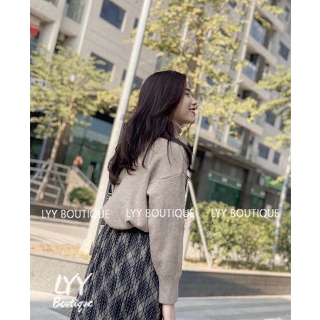 Áo len cổ lọ trơn chất len lông thỏ dày mịn ấm áp hàng Quảng Châu LYY BOUTIQUE