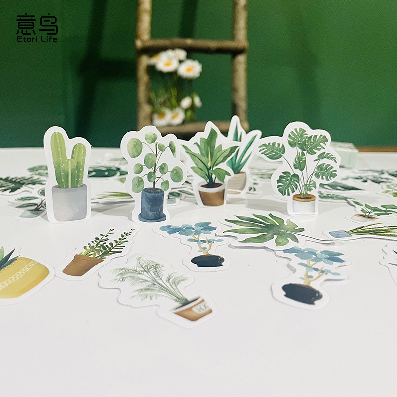 Bộ sticker/ Hình dán Họa Tiết Hình Lá Cây