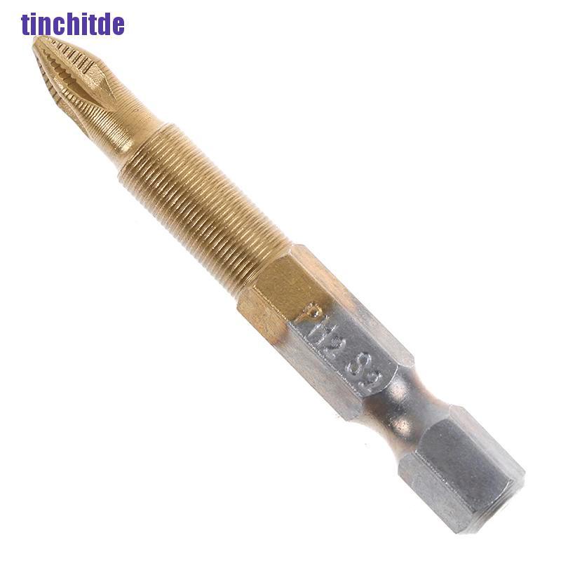 Set 5 mũi tua vít PH2 50mm bằng titan chống trượt siêu bền tiện dụng