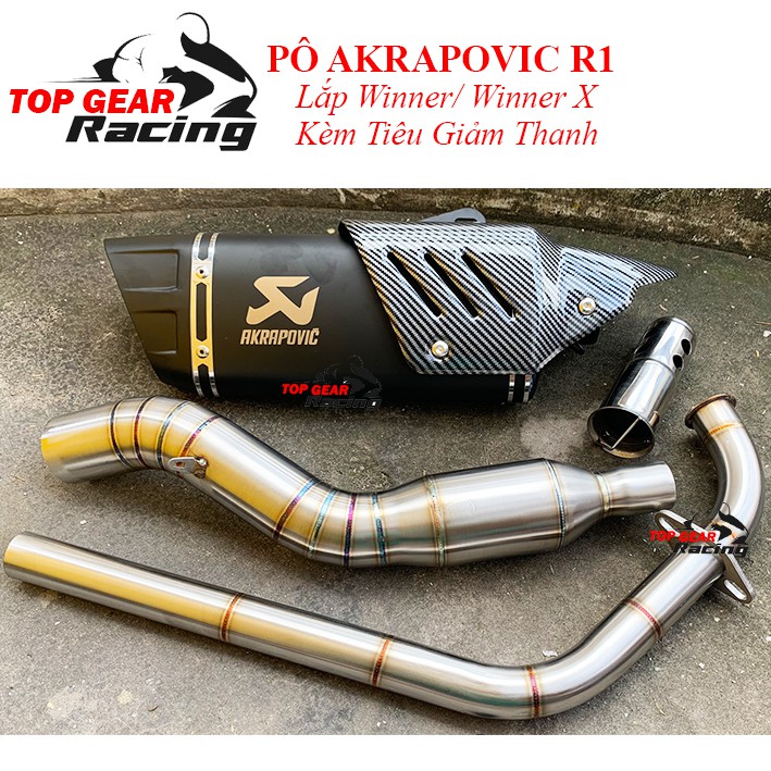 Pô R1 Cho Winner, Winner X Cổ Bầu Tổ Ong Inox 304&lt;TOPGEAR&gt;