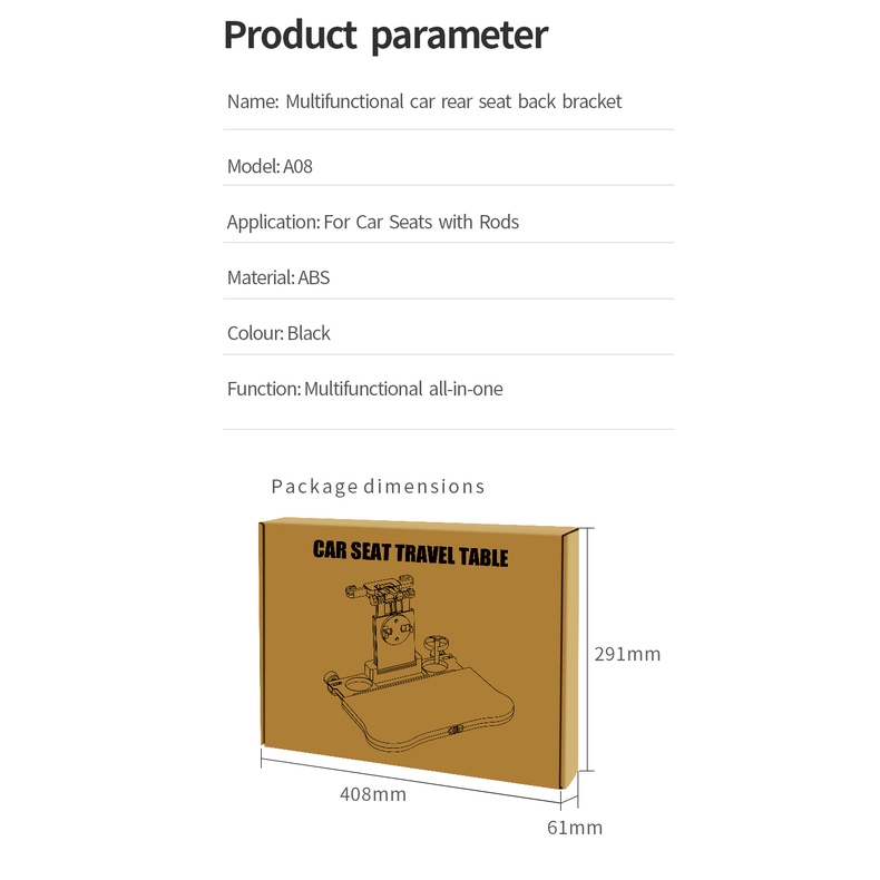 Ô tô Bàn ăn Ô tô Bàn gấp Ô tô Ghế sau Có thể gập lại Bàn máy tính xoay 360 ° Bàn gấp Bàn ăn Ô tô Khung Bàn gấp Bàn Ô tô Ghế sau Khay đựng đồ uống Giá để đồ tự động