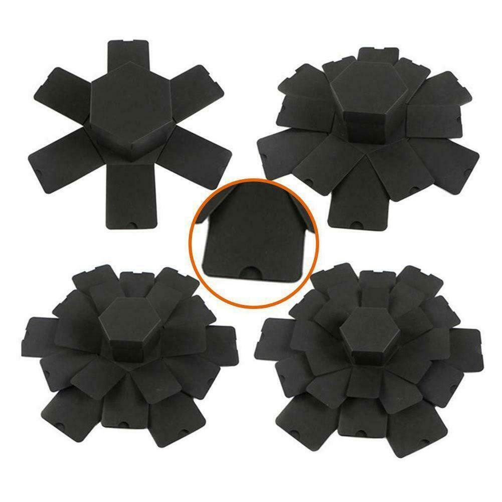 Set hộp dán ảnh xòe ra bất ngờ nhiều lớp tự làm hình lục giác làm quà tặng hẹn hò và ngày lễ tình nhân T8L3