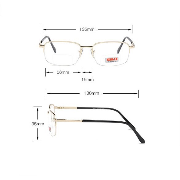 Kính lão thị viễn thị hai tròng AKITAKVM89 Nhìn xa và gần tiện lợi