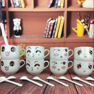 Cốc Sứ Kèm Thìa Pha Trà Cafe
