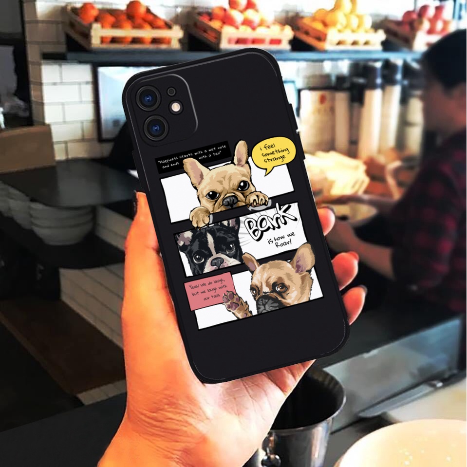 Vỏ ốp iPhone Cute Bull Dog chống sốc cho iPhone 6/6pl/6s/6spl/7/7pl/8/8pl/x/xs/11/12/13/pro/max - Chinchincase