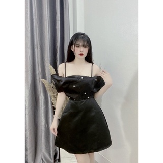 Váy Tacta Trễ Vai Đính Đá