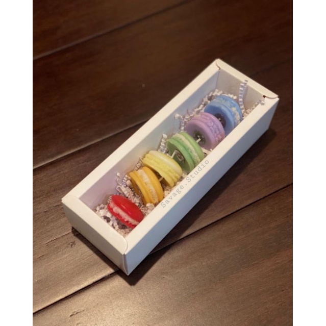 Nến thơm tạo hình macaron cỡ nhỏ nhiều màu sắc, decor
