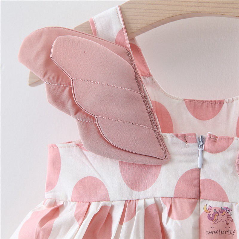 Set Áo Thun 3 Lỗ &amp; Quần Short Chấm Bi Cho Bé Gái