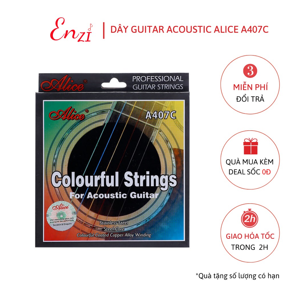 Dây đàn guitar acoustic Alice A407C chính hãng chất lượng Enzi