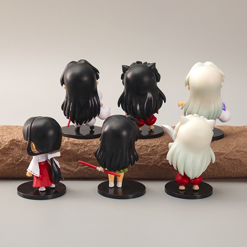 Set 6 Đồ trang trí Mô Phỏng Nhân Vật Phim Hoạt Hình Inuyasha
