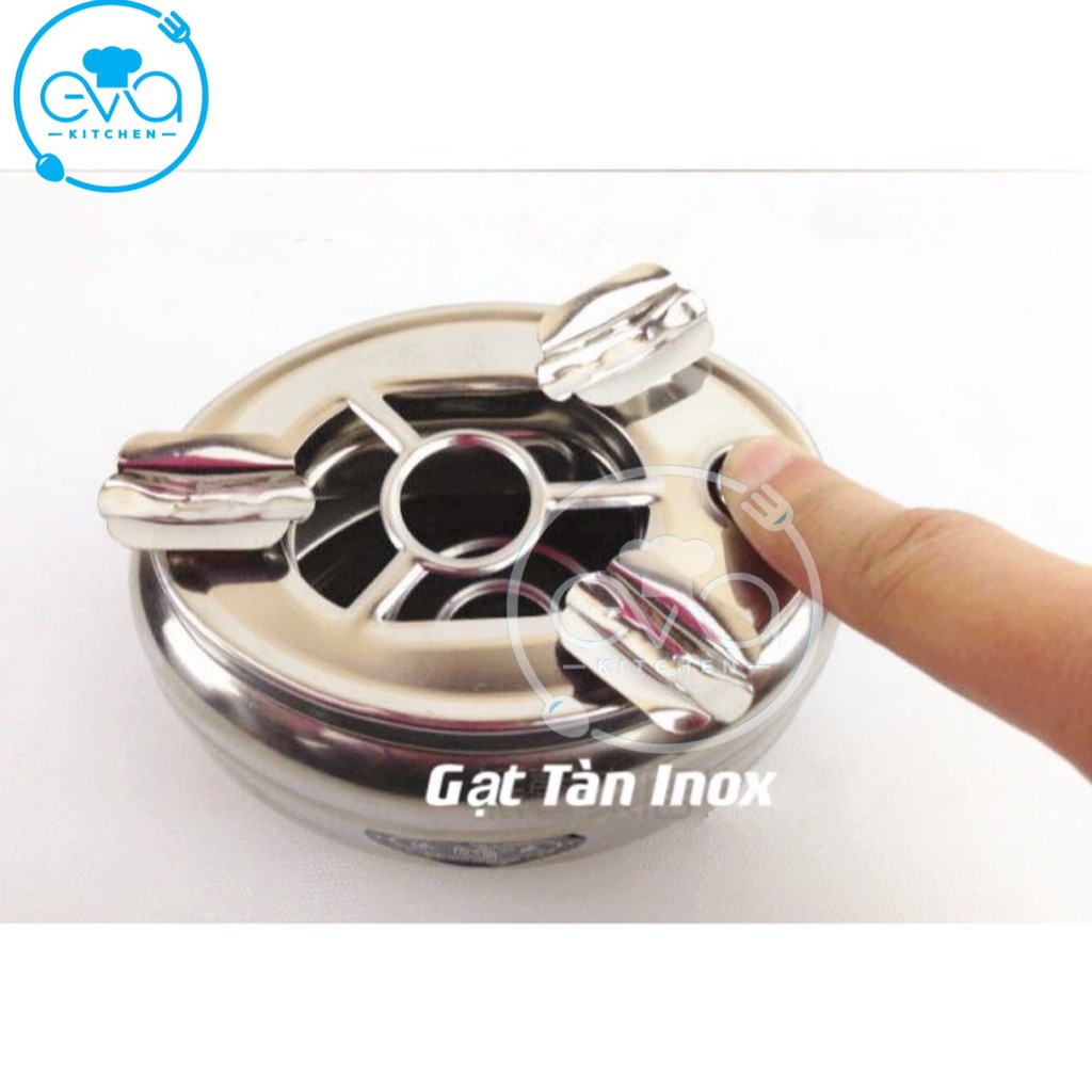 Gạt Tàn Inox Có Nút Bấm Đóng Mở Ngăn Đựng Thông Minh / Gạt Tàn Inox Bấm Nút Tiện Dụng M3335