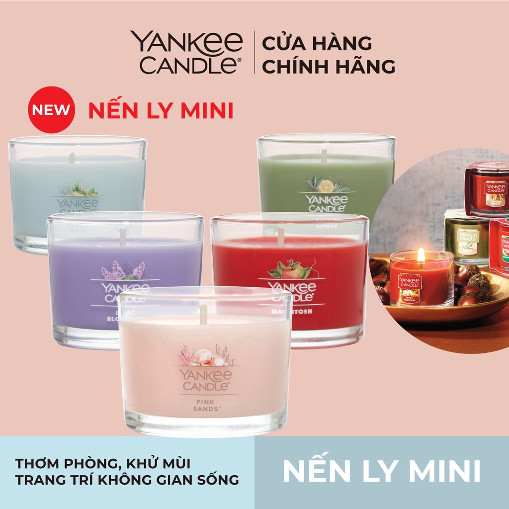 [Mã LIFEM1 giảm 50k đơn 99k] Nến ly mini Yankee Candle - nhiều mùi tùy chọn