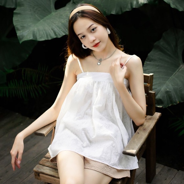 Áo dây nữ Fm style babydoll dáng xoè phong cách nữ tính bánh bèo siêu xinh phong cách hàn quốc 204150031