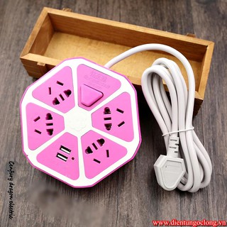 Ổ Điện Trái Cam 2 USB Có Công Tắc