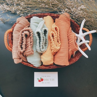𝚝𝚒𝚎𝚖𝚗𝚑𝚊𝚍𝚊𝚞𝚝𝚊𝚢 - Set 3 quần xanh, vàng, nâu cho bé