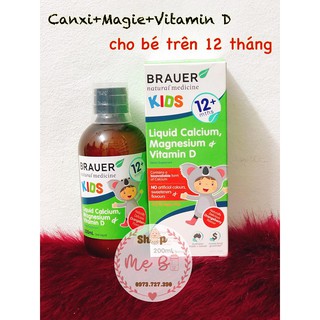Siro bổ sung canxi, magie và vitamin D Brauer Úc dành cho trẻ trên 1 tuổi
