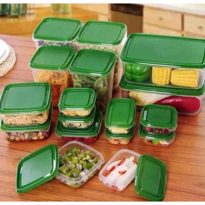 Bộ Hộp Nhựa Đựng Thực Phẩm 17 Chi Tiết, Để Tủ lạnh