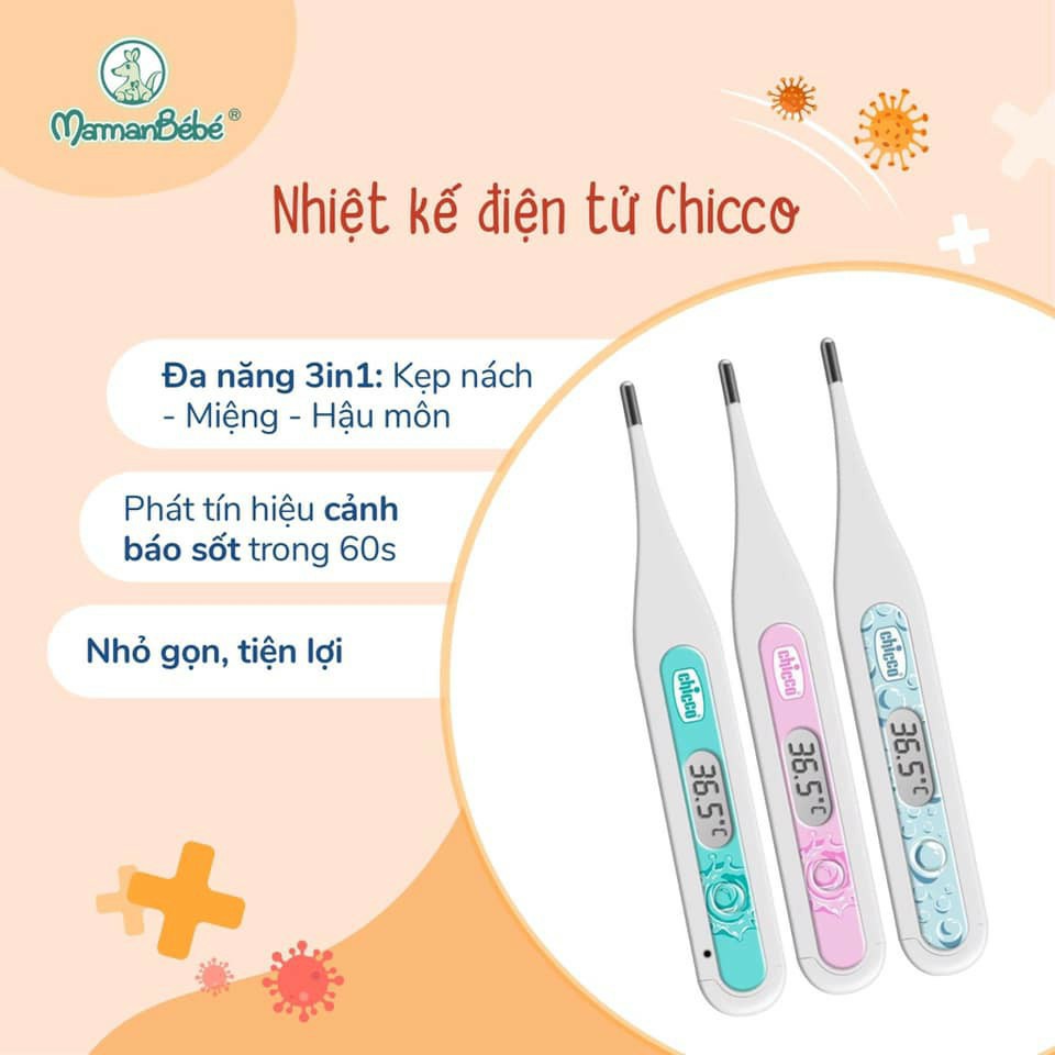 [Chính hãng]. Nhiệt kế điện tử 3in1 Golden Chicco