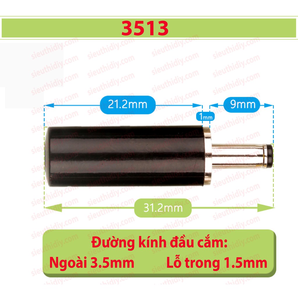 Giắc nguồn DC 5521-5525-4017-3513 cao cấp, ĐỒNG mạ VÀNG, NIKEN