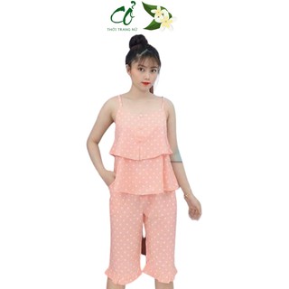 Bộ lanh lụa BGF Bộ mặc nhà nữ - Bộ lửng mặc nhà