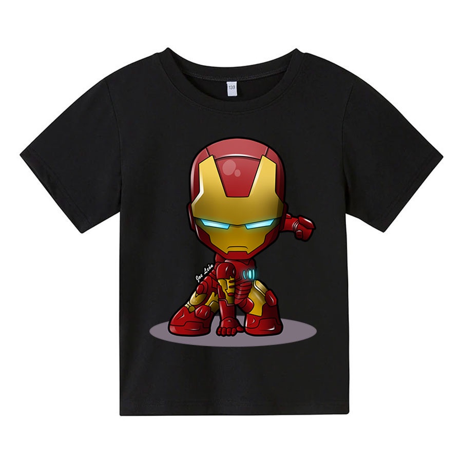 Áo thun cho bé người sắt chibi , 4 màu, có size người lớn, Anam Store