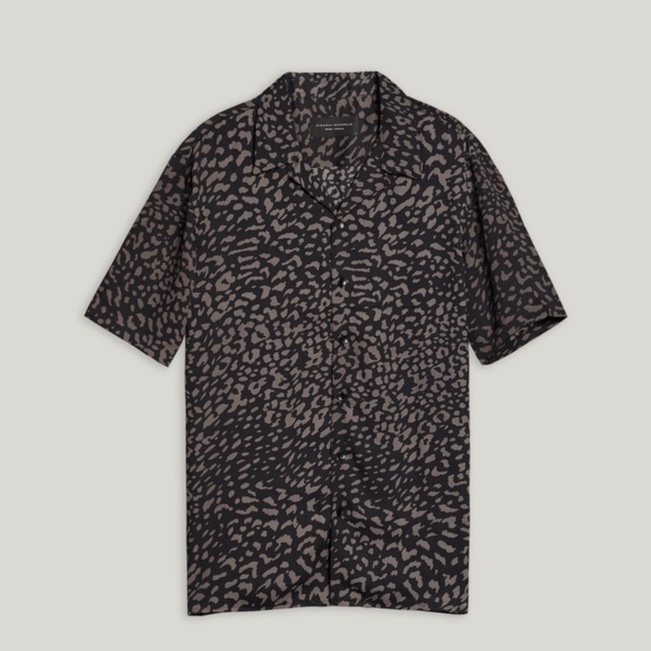 Áo sơ mi ngắn tay nam mềm mịn Highway  Cheetah Ghi