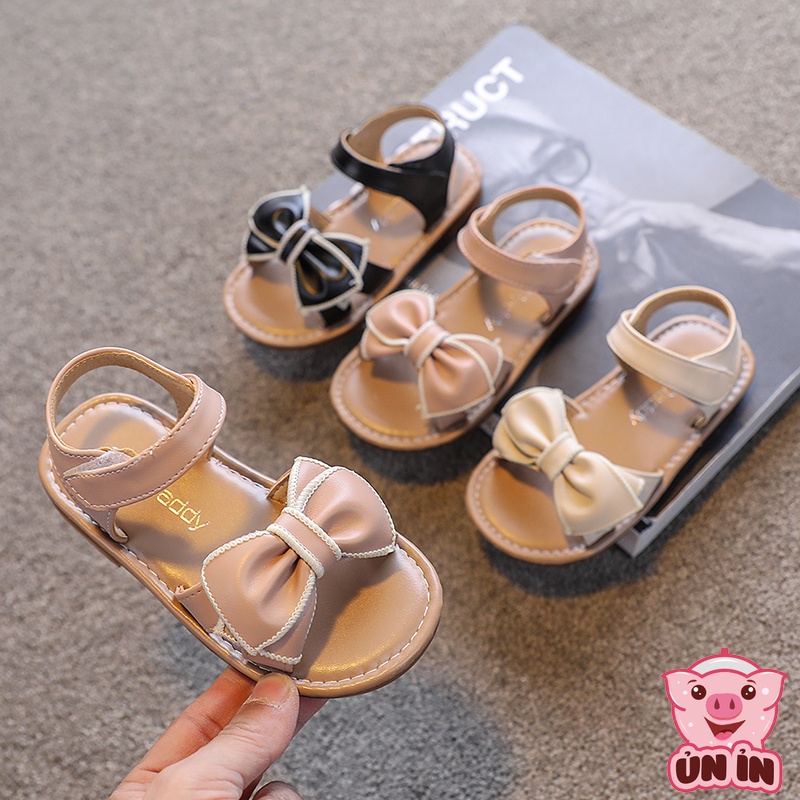 Dép sandal bé gái - Giày sandal chất da PU siêu mềm nhẹ phối Nơ viền thêu cho bé từ 2-8 tuổi mới nhất M63