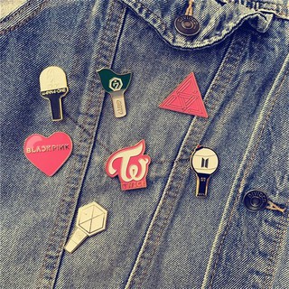 Ghim Cài Áo Kim Loại Hình Logo Thành Viên Nhóm Nhạc Bts