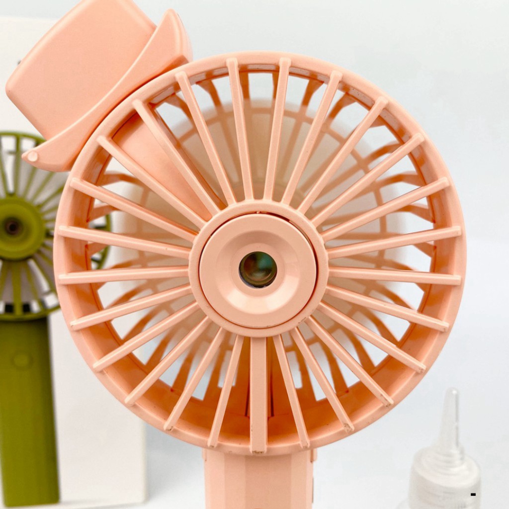 Quạt Cầm Tay Mini Phun Sương Gutek F950 3 Tốc Độ Hình Các Con Vật Nhiều Màu Sạc Pin Tích Điện Có Thể Dùng Tinh Dầu