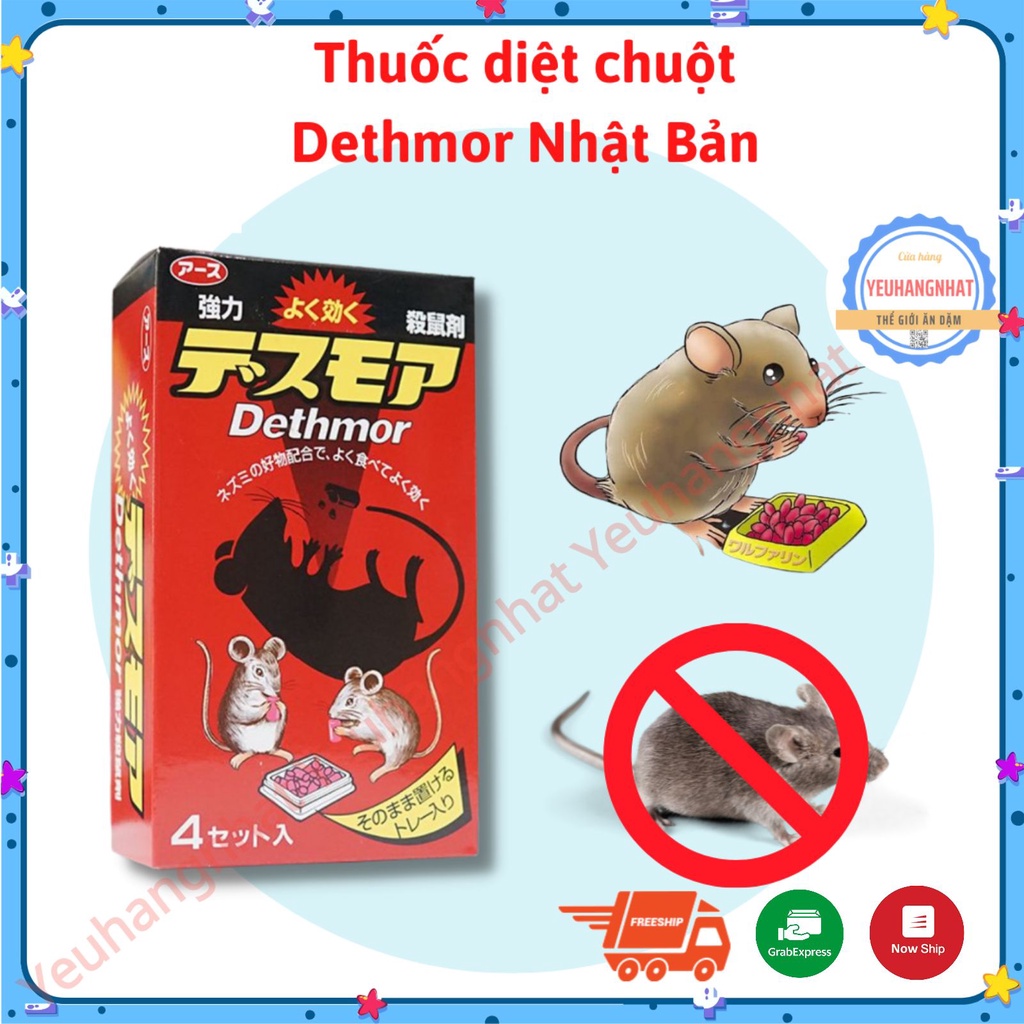 Thuốc diệt chuột Dethmor Nhật Bản hộp 4 vỉ