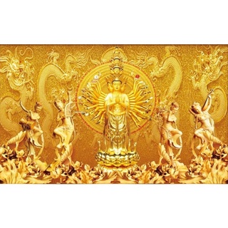 Tranh đính đá toàn bộ bức phật thiên thù thiên nhãn cực đẹp