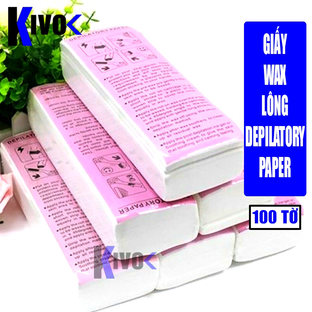 Giấy Wax Lông 100 Tờ - Miếng Wax Triệt Lông Chân Tay Nách Depilatory Paper