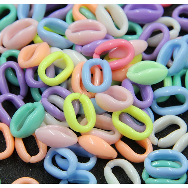 Set 50 Hạt Nhựa Acrylic Nhiều Màu Sắc Dùng Làm Trang Sức Thủ Công Cho Bé