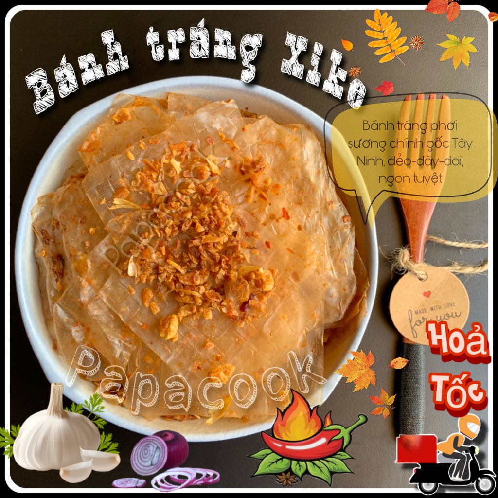 Bánh tráng xì ke Papacook đặc sản Tây Ninh bánh tráng xike phơi sương - 70g | BigBuy360 - bigbuy360.vn